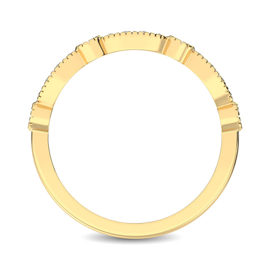 Banda de Diamantes de 1/5 qt en Oro Amarillo de 14k