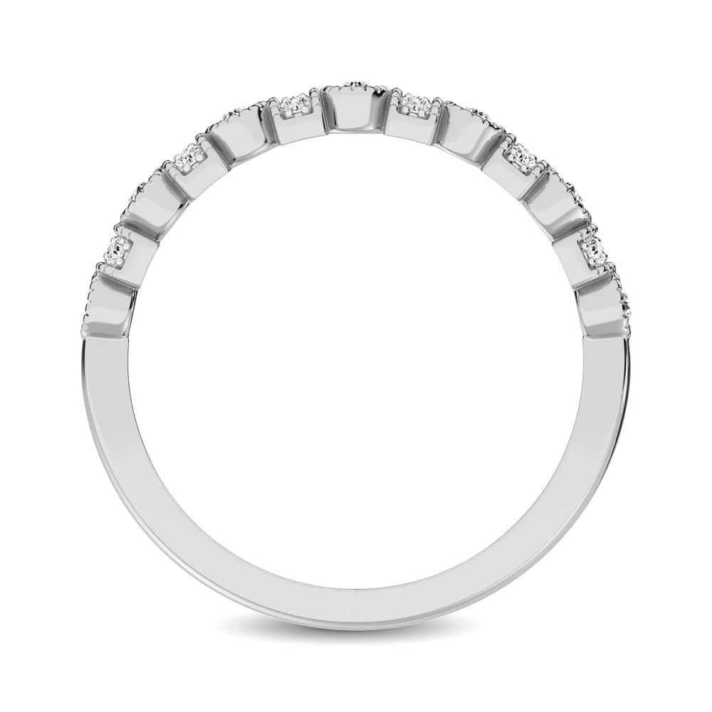 Banda de Diamantes de 1/6qt en Oro Blanco de 14k