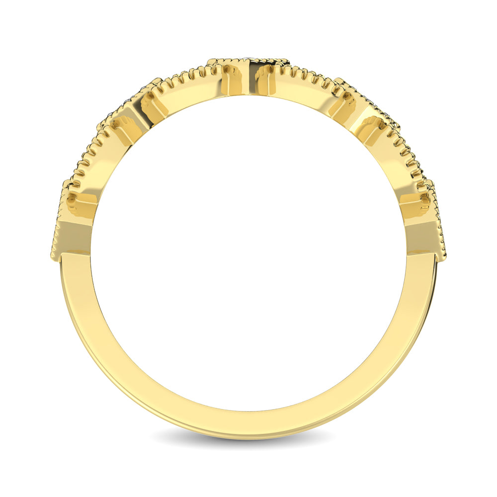 Banda Apilable de Diamantes de 1/6 qt en Oro Amarillo de 14k