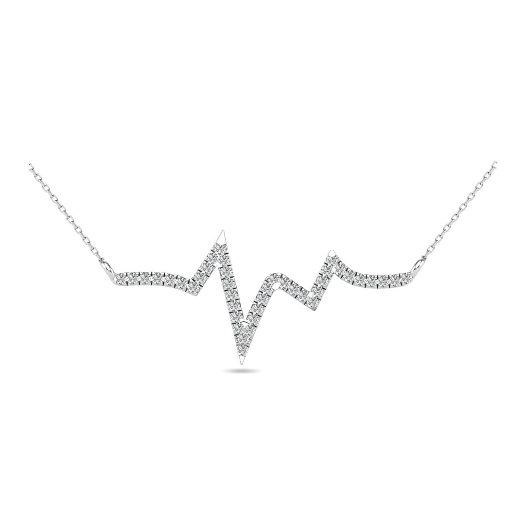 Diamante 1/6 Ct.Tw. Collar de latidos del coraz‚àö‚â•n