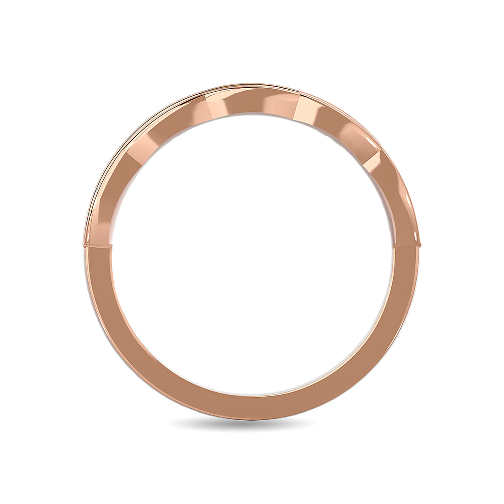 Alianza con Diamantes de 1/3 qt en Oro Rosado de 14k