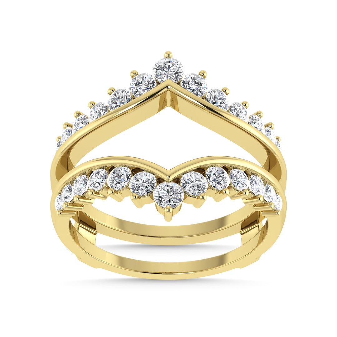 Diamante 1/2 Ct.Tw. Anillo protector en oro amarillo de 14 quilates