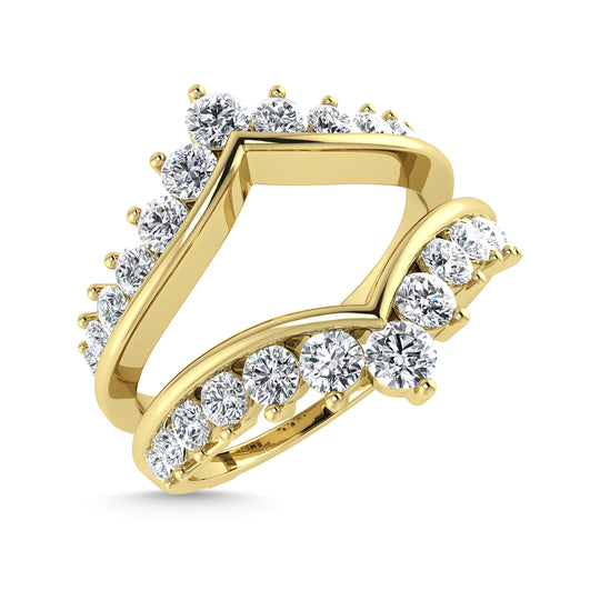 Diamante 1/2 Ct.Tw. Anillo protector en oro amarillo de 14 quilates