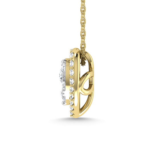 Diamante 1/2 Ct.Tw. Colgante de coraz‚àö‚â•n en oro amarillo de 14 k