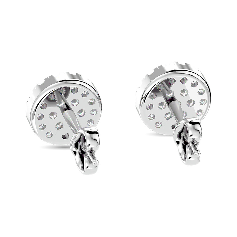 Aretes con Diamantes de 1/3 qt en Oro Blanco de 10k