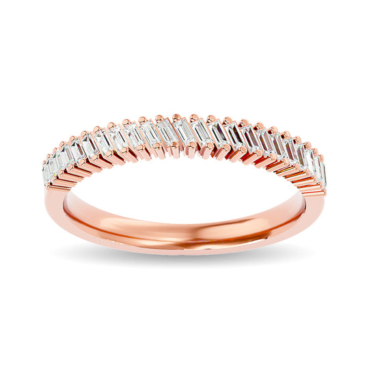 Alianza de Diamantes para Mujer de 1/4 qt en Oro Rosado de 14k