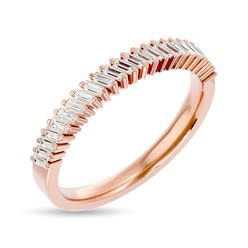 Alianza de Diamantes para Mujer de 1/4 qt en Oro Rosado de 14k