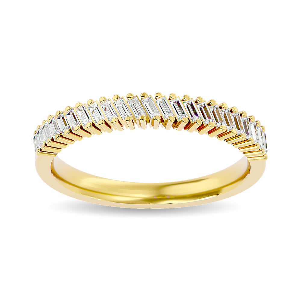 Alianza de Diamantes para Mujer de 1/4 qt en Oro Amarillo de 14k