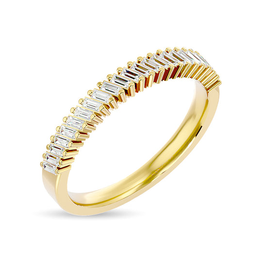 Alianza de Diamantes para Mujer de 1/4 qt en Oro Amarillo de 14k