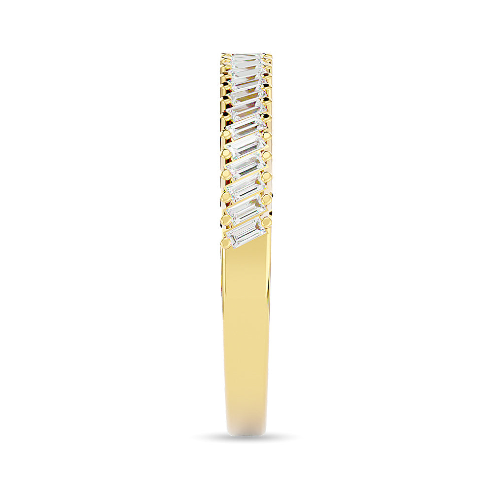 Alianza de Diamantes para Mujer de 1/4 qt en Oro Amarillo de 14k