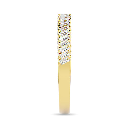 Alianza de Diamantes para Mujer de 1/4 qt en Oro Amarillo de 14k