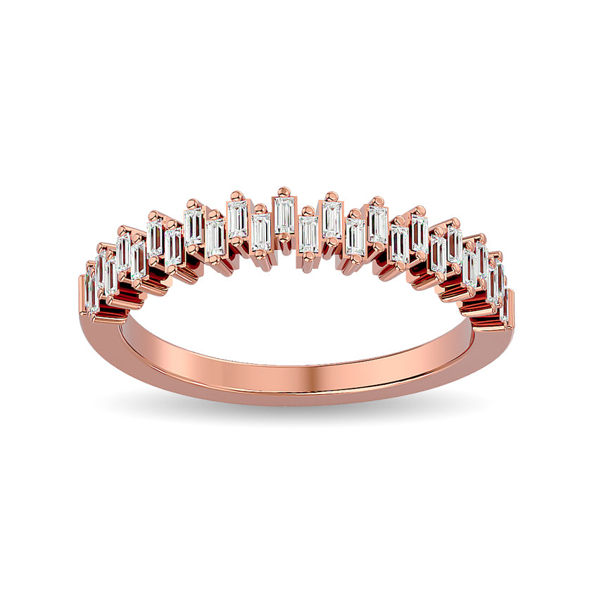 Alianza de Diamantes para Mujer de 1/4 qt en Oro Rosado de 14k