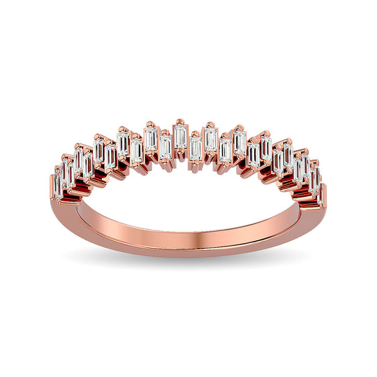 Alianza de Diamantes para Mujer de 1/4 qt en Oro Rosado de 14k