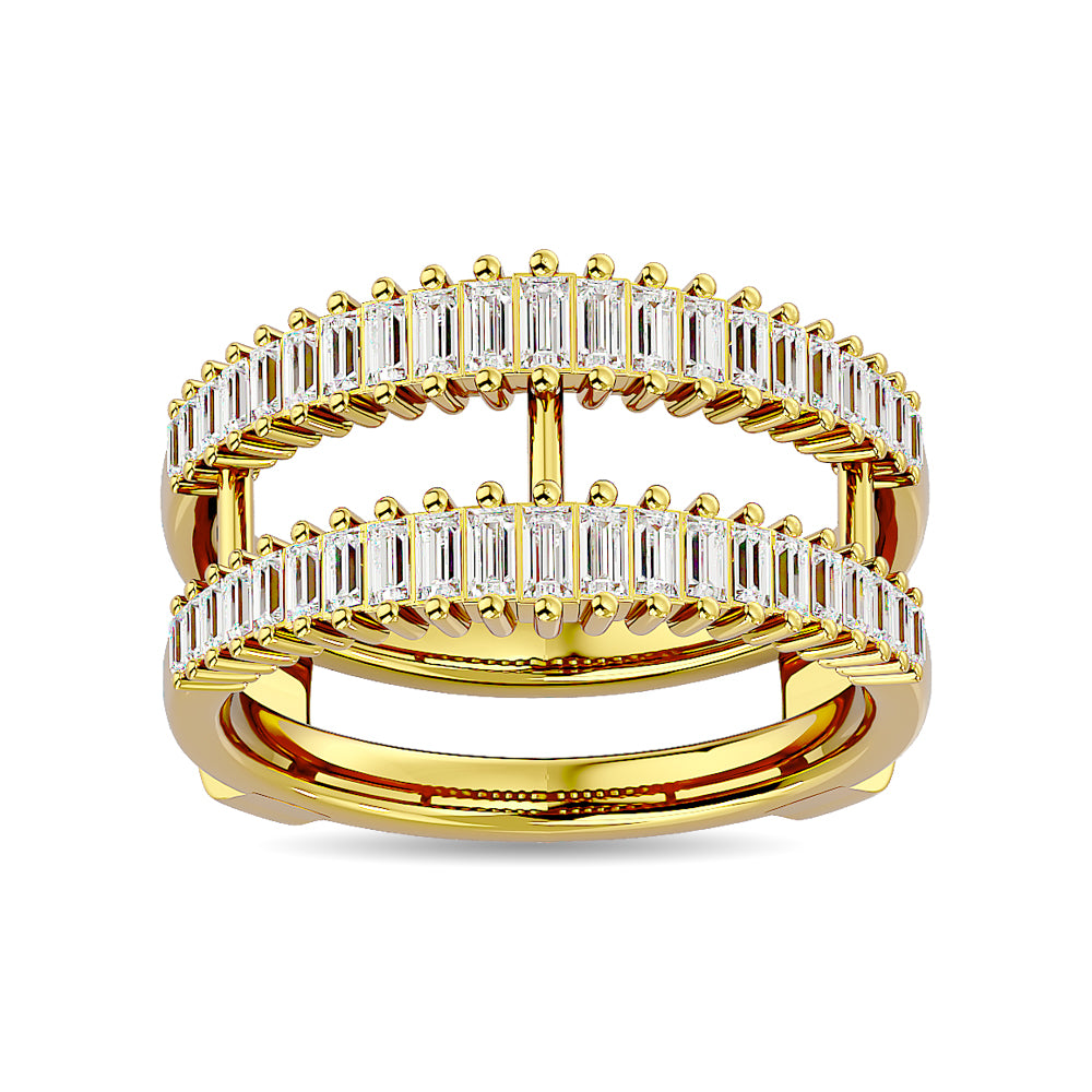 Anillo Protector con Diamantes de 5/8 qt en Oro Amarillo de 14k