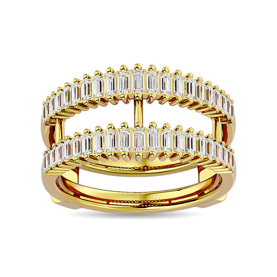 Anillo Protector con Diamantes de 5/8 qt en Oro Amarillo de 14k