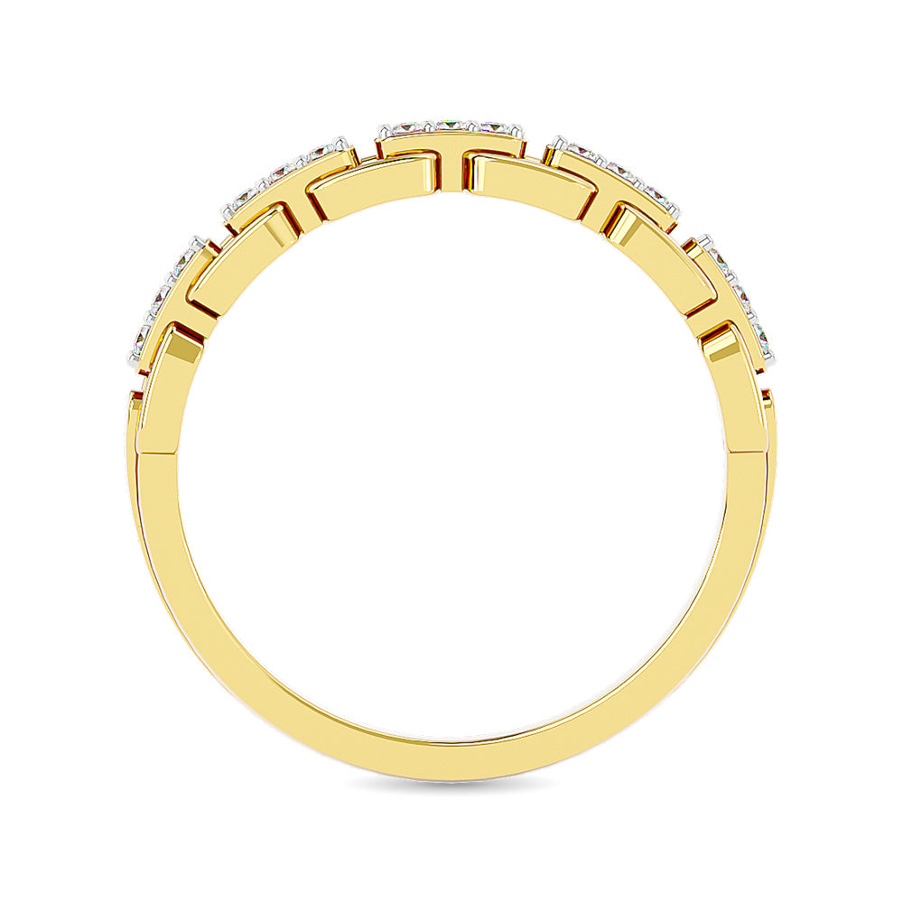 Anillo para Dama con Diamantes de 1/10 qt en Oro Amarillo de 10k