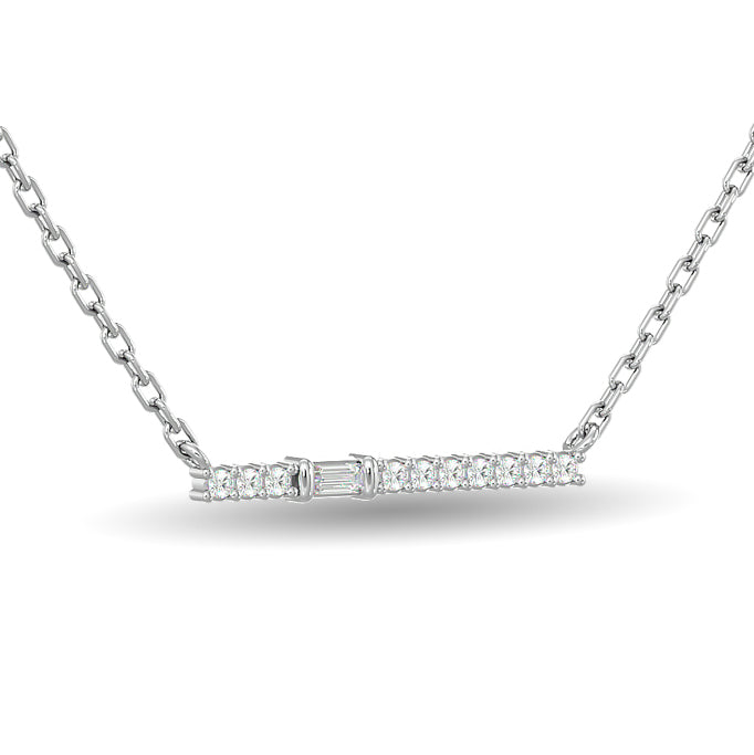 Diamante 1/8 Ct.Tw. Colgante de moda en oro blanco de 14 quilates