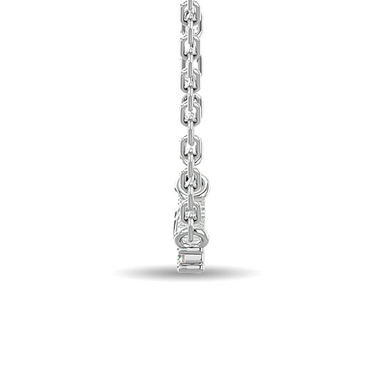 Diamante 1/8 Ct.Tw. Colgante de moda en oro blanco de 14 quilates