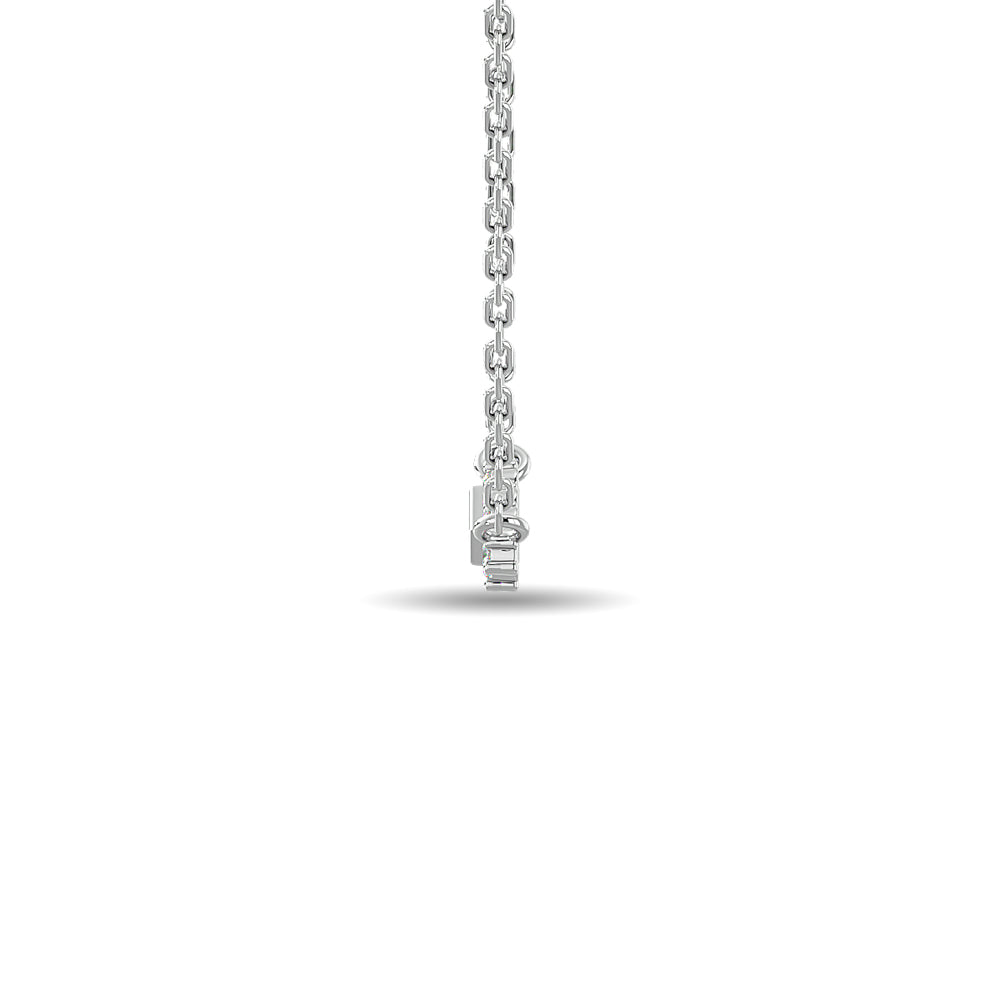 Diamante 1/8 Ct.Tw. Colgante de moda en oro blanco de 10 quilates