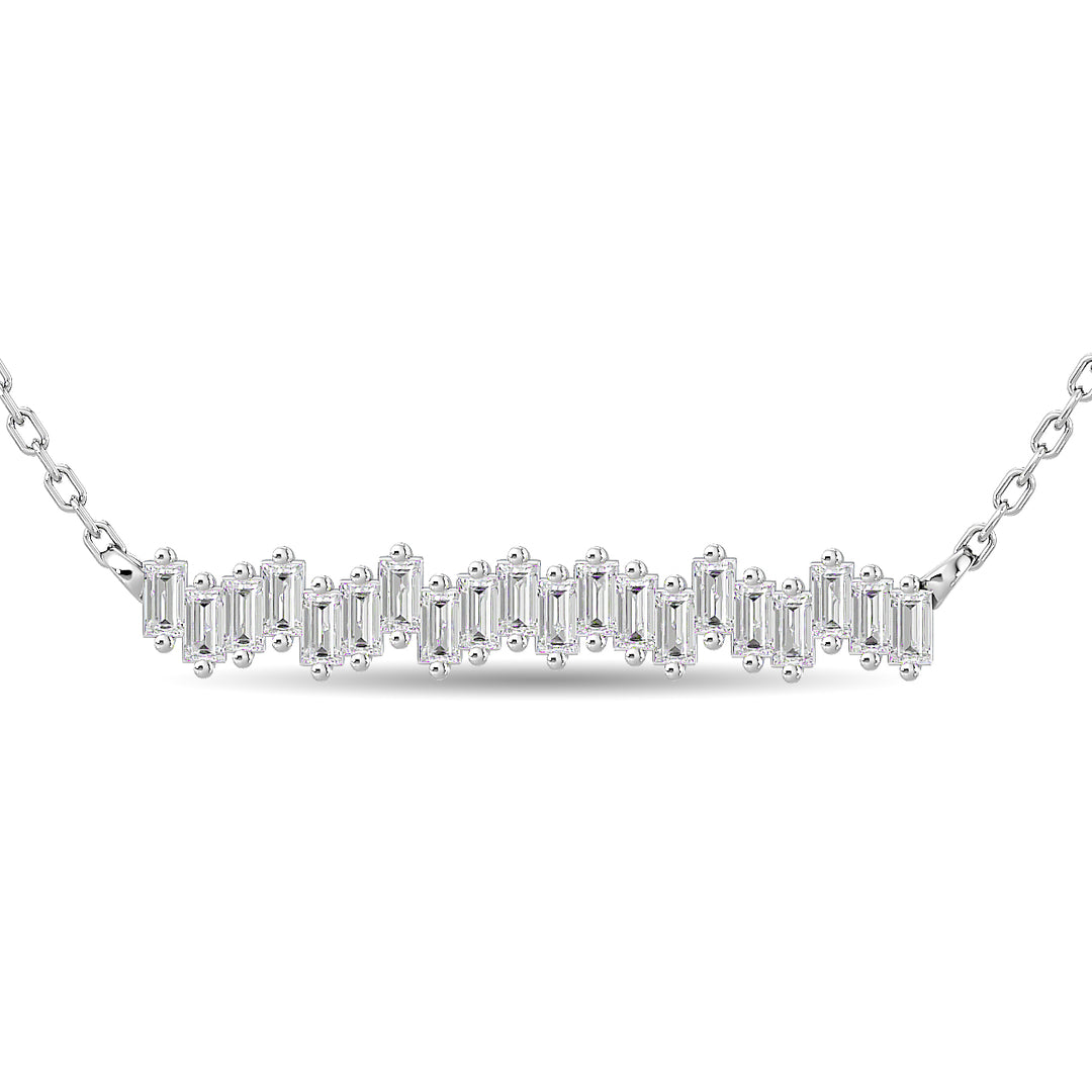 Diamante 1/4 Ct.Tw. Collar de moda en oro blanco de 14 quilates