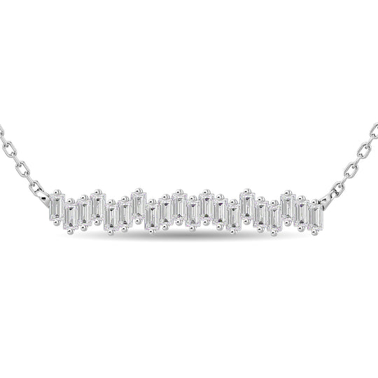 Diamante 1/4 Ct.Tw. Collar de moda en oro blanco de 14 quilates