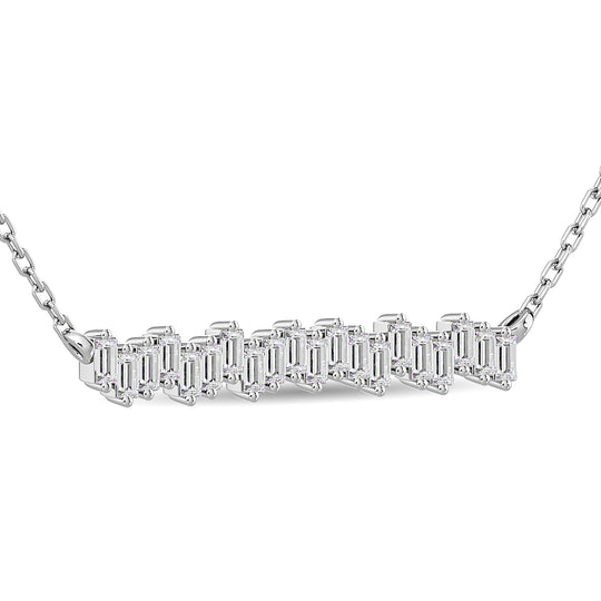 Diamante 1/4 Ct.Tw. Collar de moda en oro blanco de 14 quilates