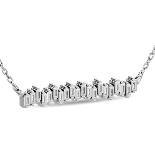 Diamante 1/4 Ct.Tw. Collar de moda en oro blanco de 14 quilates