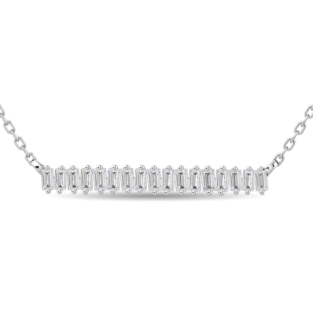 Diamante 1/5 Ct.Tw. Collar de moda en oro blanco de 14 quilates