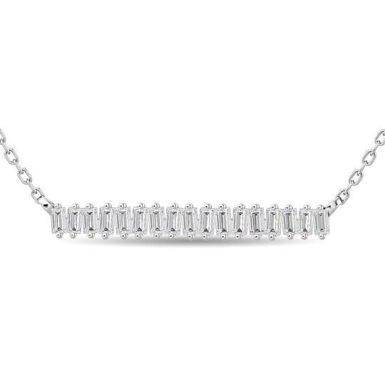 Diamante 1/5 Ct.Tw. Collar de moda en oro blanco de 14 quilates