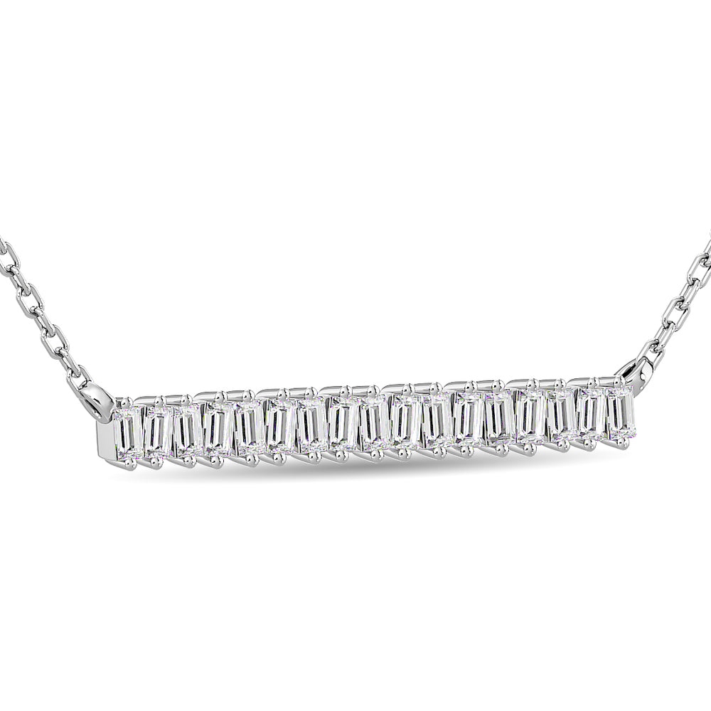 Diamante 1/5 Ct.Tw. Collar de moda en oro blanco de 14 quilates