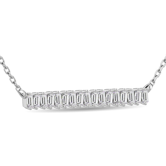 Diamante 1/5 Ct.Tw. Collar de moda en oro blanco de 14 quilates