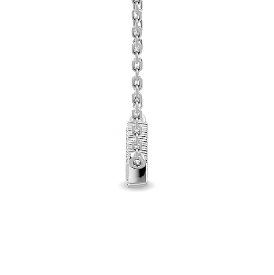 Diamante 1/5 Ct.Tw. Collar de moda en oro blanco de 14 quilates