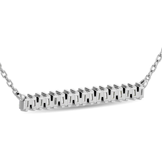 Diamante 1/5 Ct.Tw. Collar de moda en oro blanco de 14 quilates