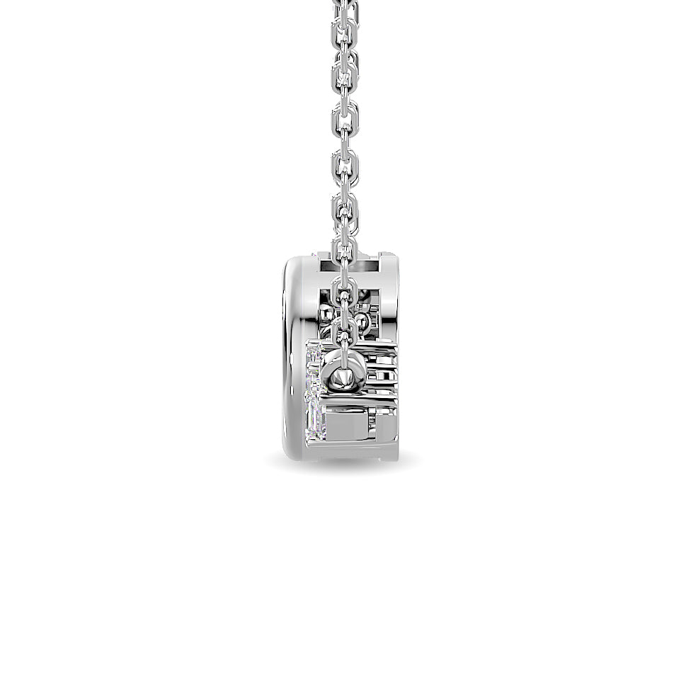 Diamante 1/8 Ct.Tw. Collar de moda en oro blanco de 10 quilates