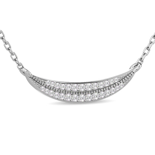 Diamante 1/4 Ct.Tw. Collar de moda en oro blanco de 10 quilates