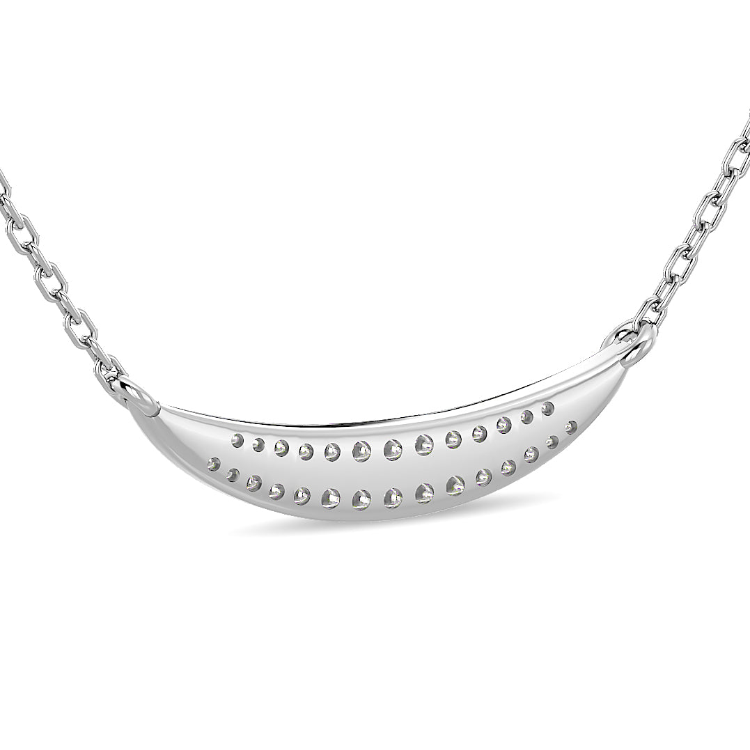 Diamante 1/4 Ct.Tw. Collar de moda en oro blanco de 10 quilates