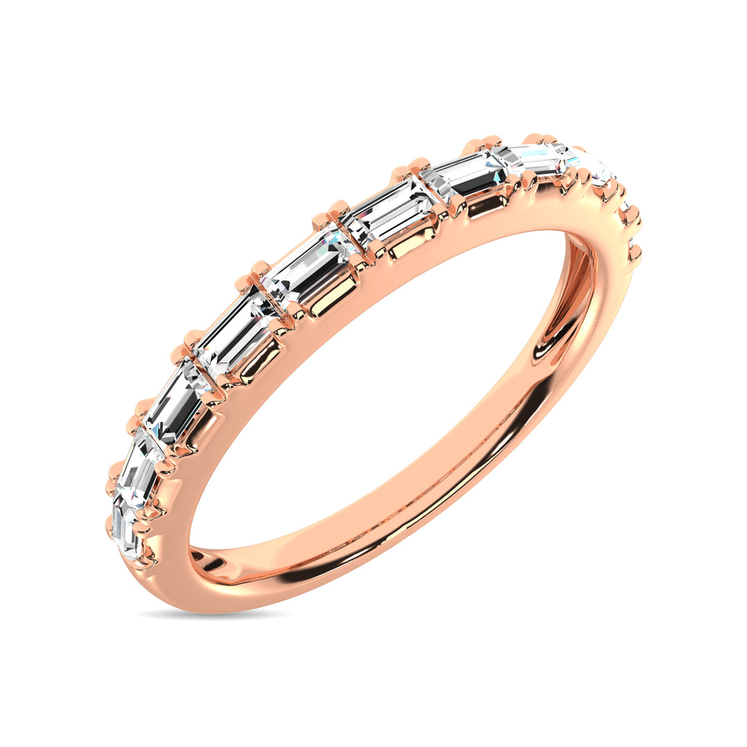 Anillo de Aniversario de Diamantes de 1/50 qt en Oro Rosado de 14k