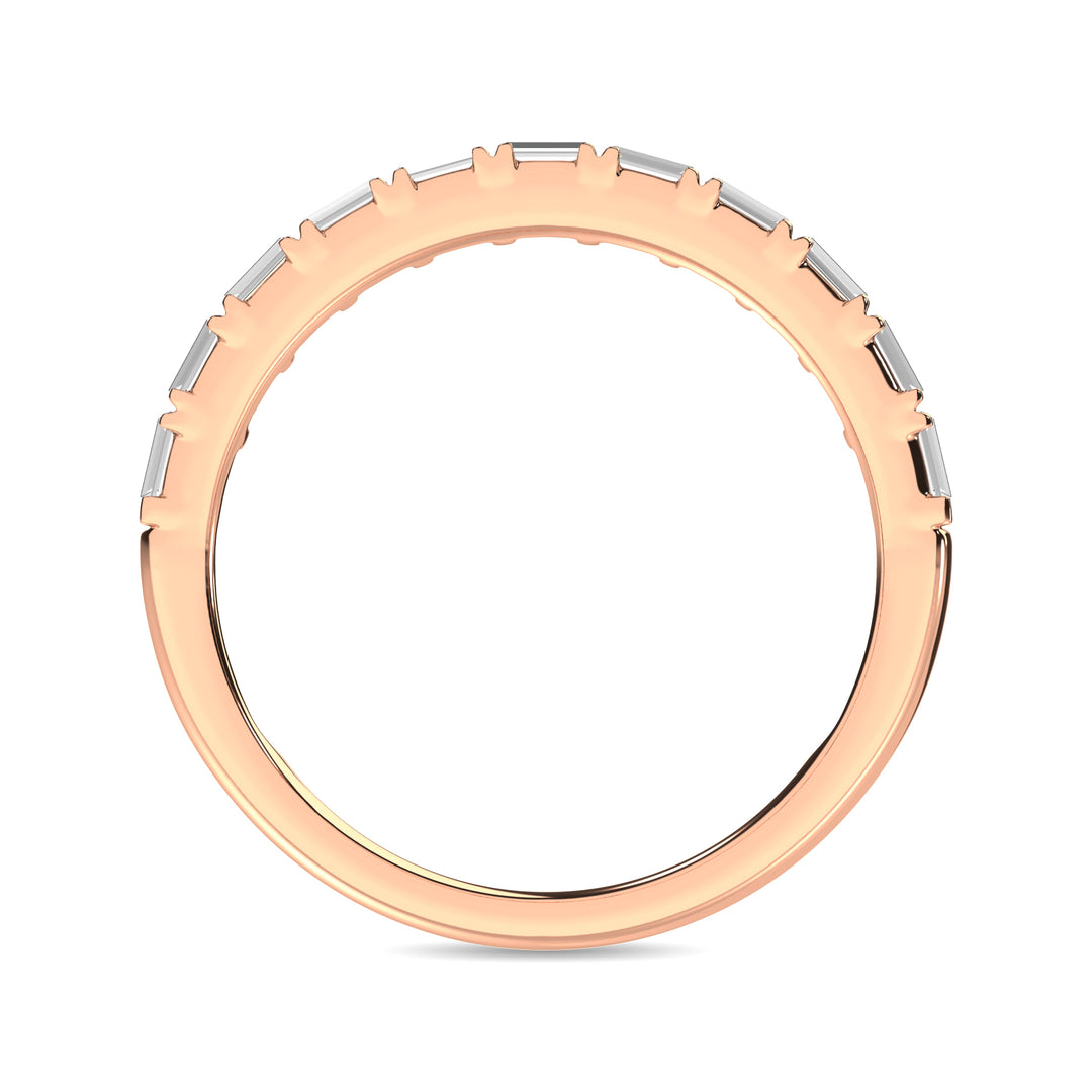 Anillo de Aniversario de Diamantes de 1/50 qt en Oro Rosado de 14k