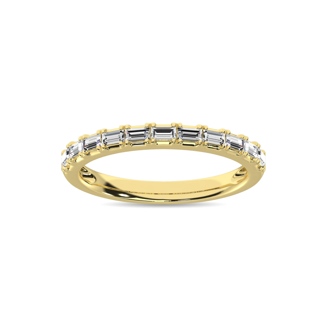 Anillo de Aniversario de Diamantes de 1/10 qt en Oro Amarillo de 14k