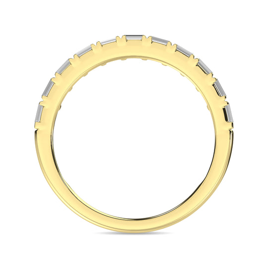 Anillo de Aniversario de Diamantes de 1/10 qt en Oro Amarillo de 14k