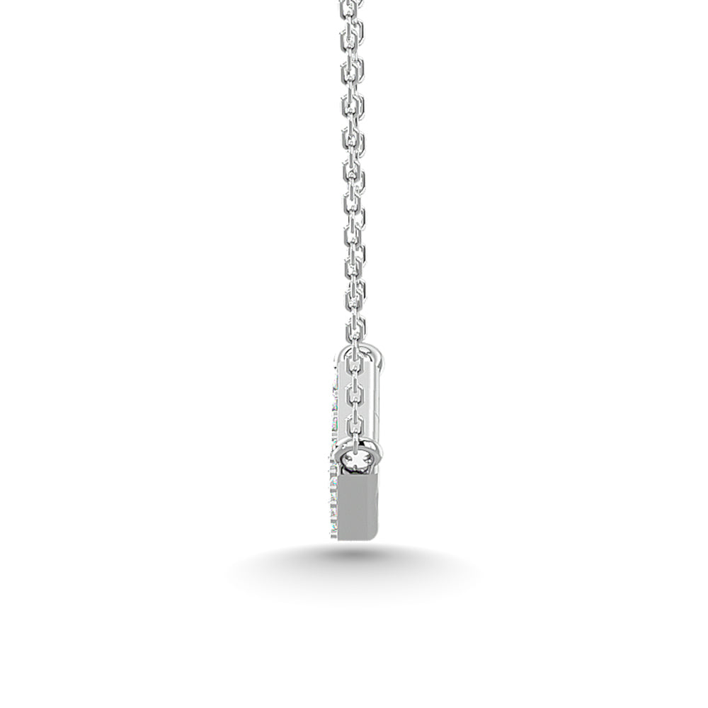 Diamante 1/10 Ct.Tw. Collar de moda en oro blanco de 10 quilates