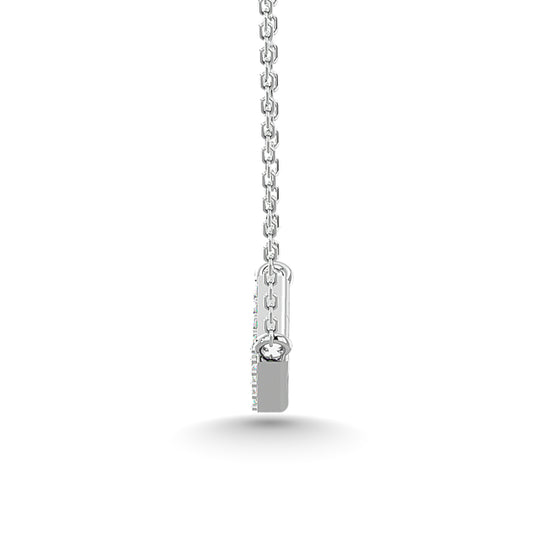 Diamante 1/10 Ct.Tw. Collar de moda en oro blanco de 10 quilates