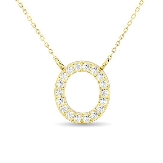 Colgante de moda con diamantes de 1/20 qt total en oro amarillo de 10 k