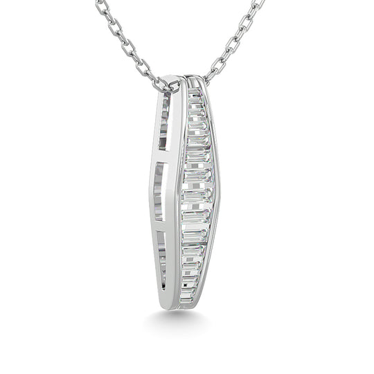 Diamante 1/3 Ct.Tw. Colgante de moda en oro blanco de 14 quilates