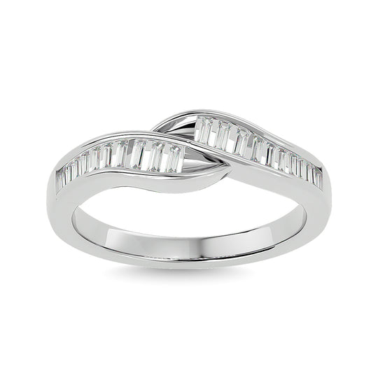 Diamante 1/3 Ct.Tw. Anillo de moda en oro blanco de 14 quilates