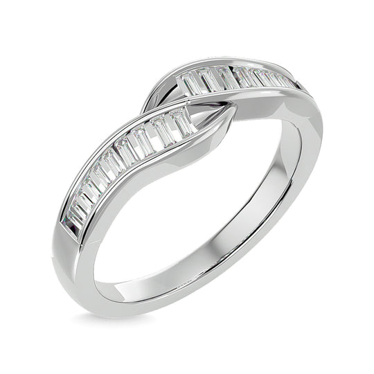 Diamante 1/3 Ct.Tw. Anillo de moda en oro blanco de 14 quilates