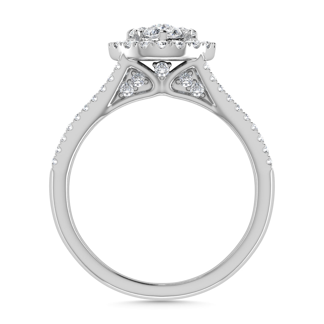 Diamante 1 1/4 Ct.Tw. Anillo de compromiso en oro blanco de 14 k