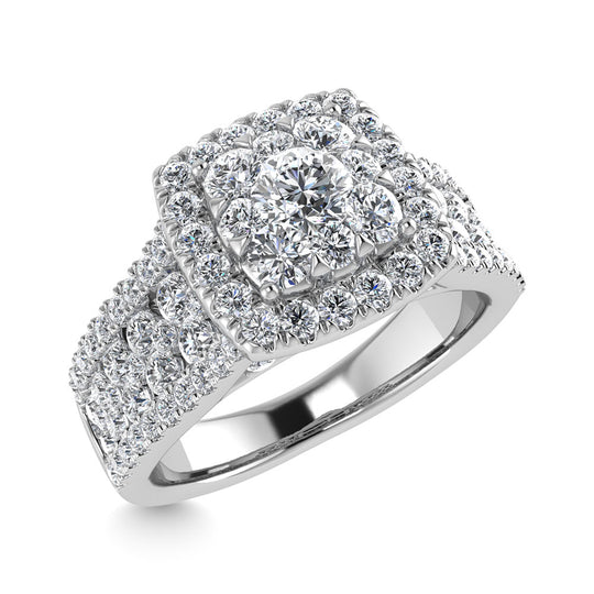 Diamante 1 1/4 Ct.Tw. Anillo de compromiso en oro blanco de 14 k