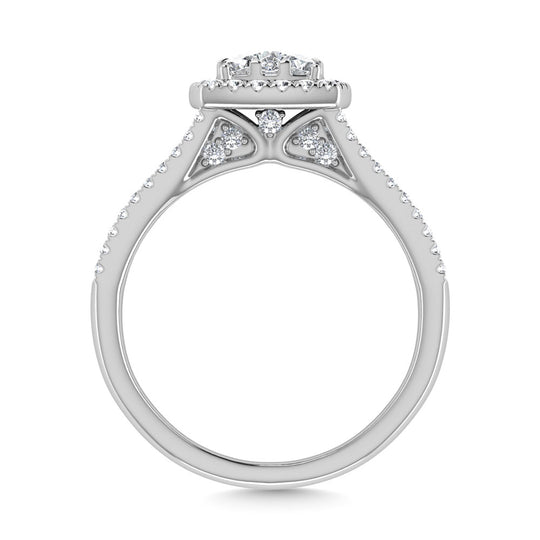 Diamante 1 1/4 Ct.Tw. Anillo de compromiso en oro blanco de 14 k