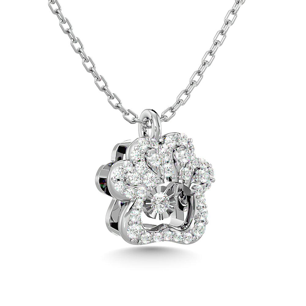 Diamante 1/20 Ct.Tw. Colgante de moda en plata 925.